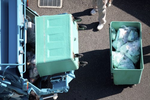 Modern waste clearance equipment in action
